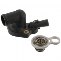 Thermostaat met behuizing en pakking, OE-kwaliteit, Mini R52, R53, bj 2002-2008, ond.nr. 11537512733, 11537512734