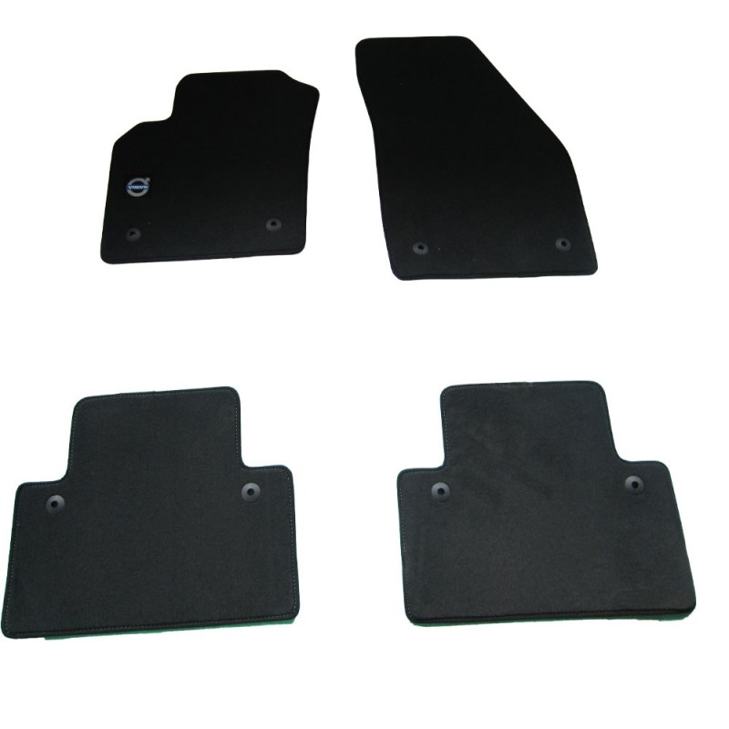Volvo logo mattenset, antraciet, voor de Volvo S40 en Volvo V50