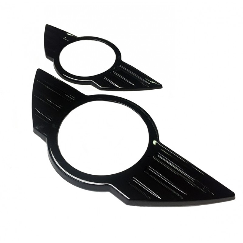 Embleem bedekking, Zwart, Voor en Achter, Aftermarket, Mini R50, R52, R53, R58, R59, bj 2001-2015